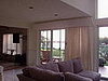 Draperies and flat valance in linen - Southampton, NY